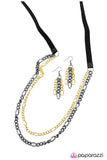 Paparazzi "Wildcat" Black Necklace & Earring Set Paparazzi Jewelry