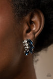 Paparazzi "Flawless Fronds" Blue Post Earrings Paparazzi Jewelry