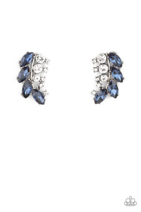 Paparazzi "Flawless Fronds" Blue Post Earrings Paparazzi Jewelry