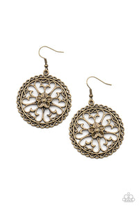 Paparazzi "Floral Fortunes" Brass Earrings Paparazzi Jewelry