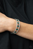 Paparazzi "Industrial Icing" Green Bracelet Paparazzi Jewelry