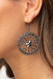 Paparazzi "Floral Fortunes" Black Earrings Paparazzi Jewelry