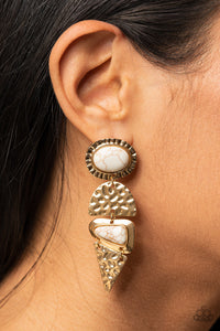 Paparazzi "Earthy Extravagance" Gold Post Earrings Paparazzi Jewelry
