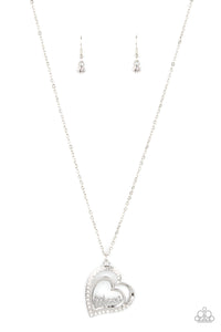 Paparazzi "A Mothers Heart" White Necklace & Earring Set Paparazzi Jewelry
