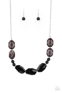 Paparazzi "Melrose Melody" Black Necklace & Earring Set Paparazzi Jewelry