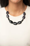 Paparazzi "Melrose Melody" Black Necklace & Earring Set Paparazzi Jewelry