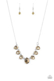 Paparazzi "Material Girl Glamour" Brown Necklace & Earring Set Paparazzi Jewelry