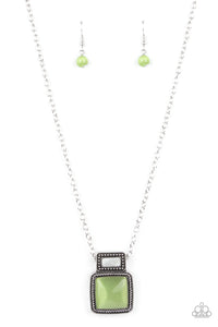 Paparazzi "Ethereally Elemental" Green Necklace & Earring Set Paparazzi Jewelry
