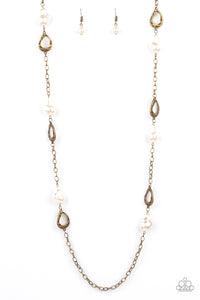 Paparazzi "Rustic Refinery" Brass Necklace & Earring Set Paparazzi Jewelry