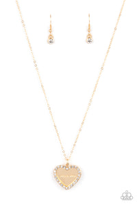 Paparazzi "The Real Boss" Gold Necklace & Earring Set Paparazzi Jewelry