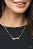 Paparazzi "Joy Of Motherhood" Gold Necklace & Earring Set Paparazzi Jewelry