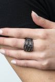 Paparazzi "Crossing Signals" Black Ring Paparazzi Jewelry