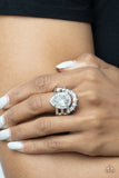 Paparazzi "Elegantly Cosmopolitan" White Ring Paparazzi Jewelry