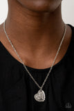 Paparazzi "Happily Heartwarming" White Necklace & Earring Set Paparazzi Jewelry