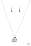 Paparazzi "Happily Heartwarming" Blue Necklace & Earring Set Paparazzi Jewelry