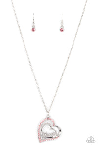 Paparazzi "A Mothers Heart" Pink Necklace & Earring Set Paparazzi Jewelry