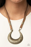 Paparazzi "Majorly Moonstruck" Brass Necklace & Earring Set Paparazzi Jewelry