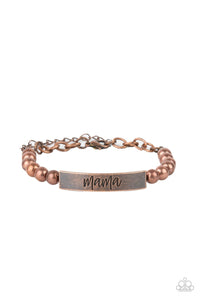 Paparazzi "Mom Squad" Copper Bracelet Paparazzi Jewelry