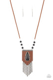 Paparazzi "Enchantingly Tribal" Black Necklace & Earring Set Paparazzi Jewelry