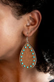 Paparazzi "Rustic Refuge" FASHION FIX Blue Earrings Paparazzi Jewelry
