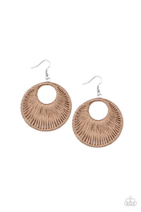 Paparazzi "Weaving My Web" Brown Earrings Paparazzi Jewelry