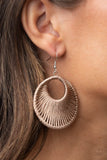 Paparazzi "Weaving My Web" Brown Earrings Paparazzi Jewelry