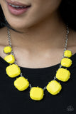 Paparazzi EXCLUSIVE "Prismatic Prima Donna" Yellow Necklace & Earring Set Paparazzi Jewelry