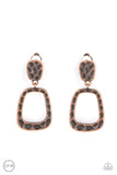 Paparazzi "Playfully Primitive" Copper Clip On Earrings Paparazzi Jewelry