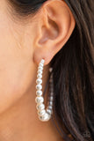 Paparazzi "Glamour Graduate" White FASHION FIX Post Earrings Paparazzi Jewelry