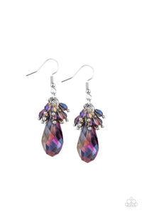 Paparazzi "Well Versed In Sparkle" Purple OIL SPILL Earrings Paparazzi Jewelry