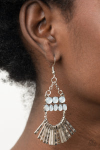 Paparazzi "A Flare For Fierceness" White Earrings Paparazzi Jewelry