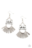 Paparazzi "A Flare For Fierceness" White Earrings Paparazzi Jewelry