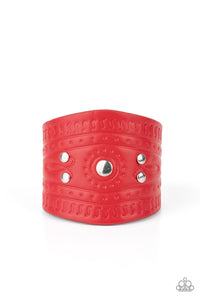 Paparazzi "Orange County" Red Wrap Bracelet Paparazzi Jewelry