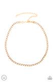 Paparazzi "Starlight Radiance" Gold Choker Necklace & Earring Set Paparazzi Jewelry
