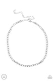 Paparazzi "Starlight Radiance" White Choker Necklace & Earring Set Paparazzi Jewelry
