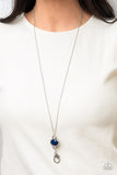Paparazzi "What Glows Up" Blue Lanyard Necklace & Earring Set Paparazzi Jewelry
