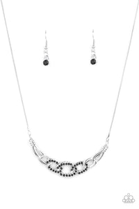 Paparazzi "KNOT In Love" Black Necklace & Earring Set Paparazzi Jewelry