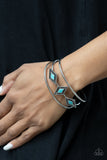 Paparazzi "Desert Diamondback" Blue Bracelet Paparazzi Jewelry