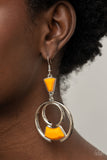 Paparazzi "Deco Dancing" Orange Earrings Paparazzi Jewelry