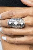Paparazzi "Promenade Powerhouse" White Ring Paparazzi Jewelry
