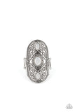 Paparazzi "Promenade Powerhouse" White Ring Paparazzi Jewelry