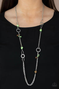 Paparazzi "Sandstone Safari" Green Necklace & Earring Set Paparazzi Jewelry