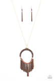 Paparazzi "You Wouldnt Flare" Copper Necklace & Earring Set Paparazzi Jewelry