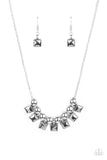 Paparazzi "Graciously Audacious" Silver Necklace & Earring Set Paparazzi Jewelry