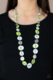Paparazzi "Seashore Spa" Green Necklace & Earring Set Paparazzi Jewelry