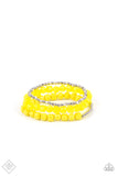 Paparazzi "Vacay Vagabond" FASHION FIX Yellow Bracelet Paparazzi Jewelry