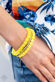 Paparazzi "Vacay Vagabond" FASHION FIX Yellow Bracelet Paparazzi Jewelry