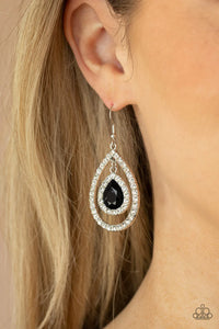 Paparazzi "Blushing Bride" Black Earrings Paparazzi Jewelry