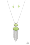Paparazzi "Meet Me At The Sun" Green Necklace & Earring Set Paparazzi Jewelry