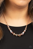 Paparazzi "Turn Up The Tea Lights" Copper Oil Spill Necklace & Earring Set Paparazzi Jewelry